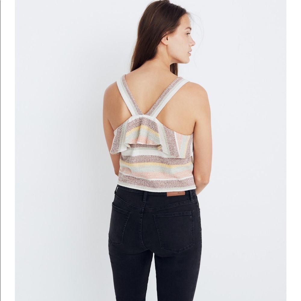 Madewell Texture & Thread Ruffle Tie-Front Tank - Picture 4 of 4